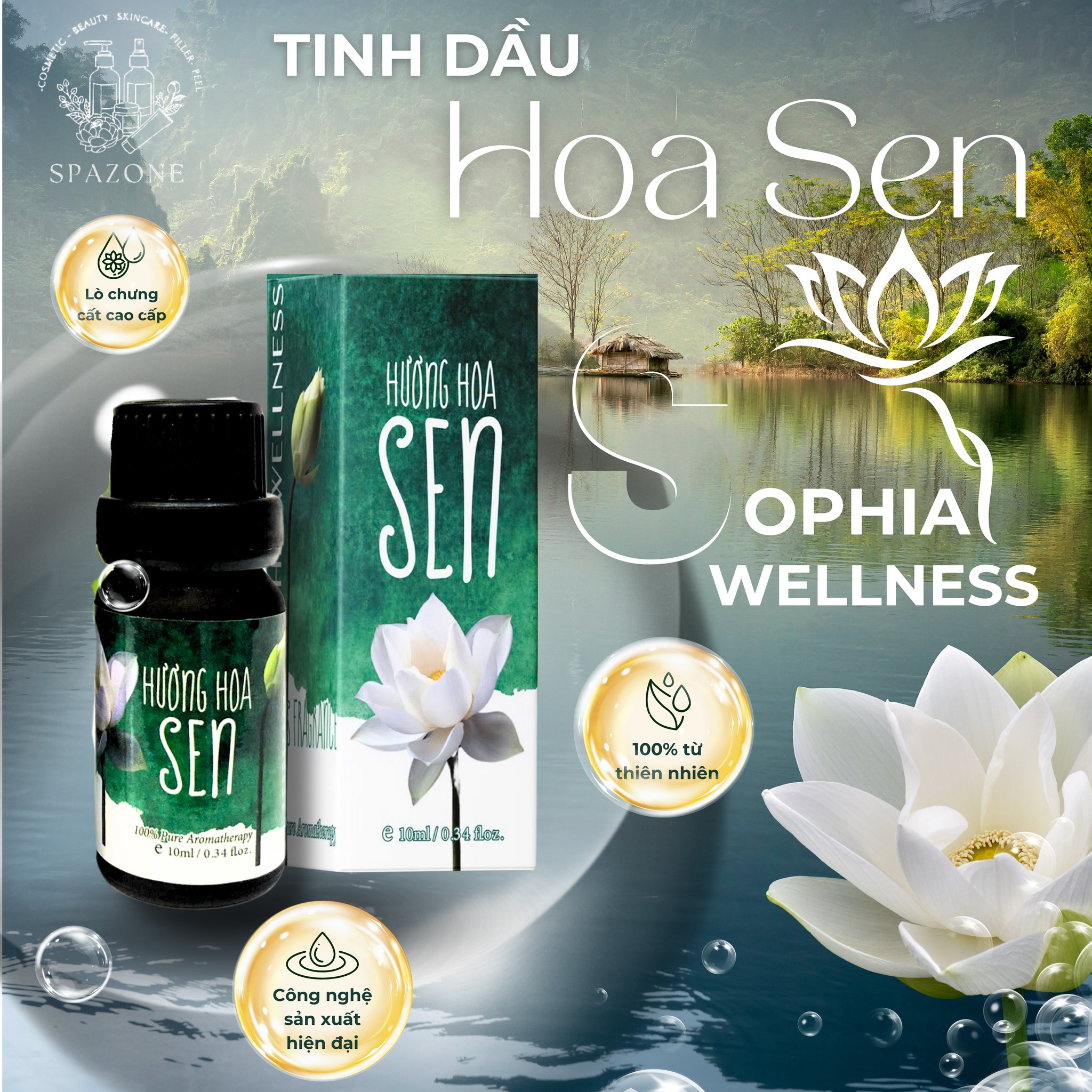 Tinh dầu Hoa sen Sophia Wellness
