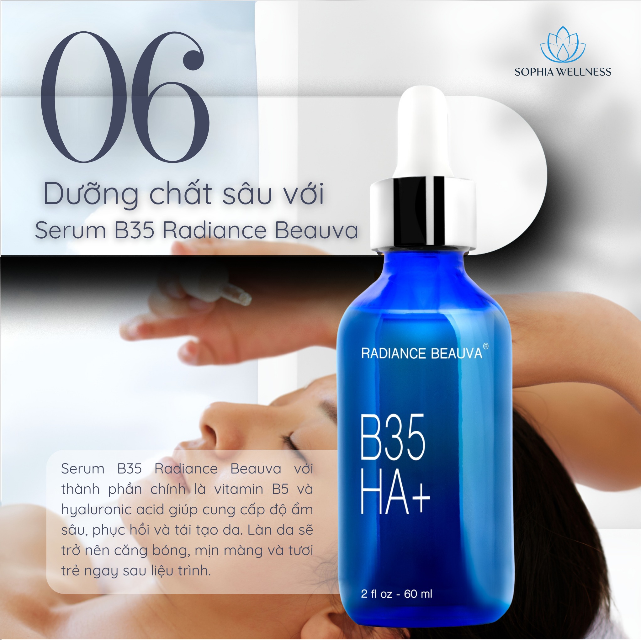 Dưỡng chất sâu với Serum B35 Radiance Beauva