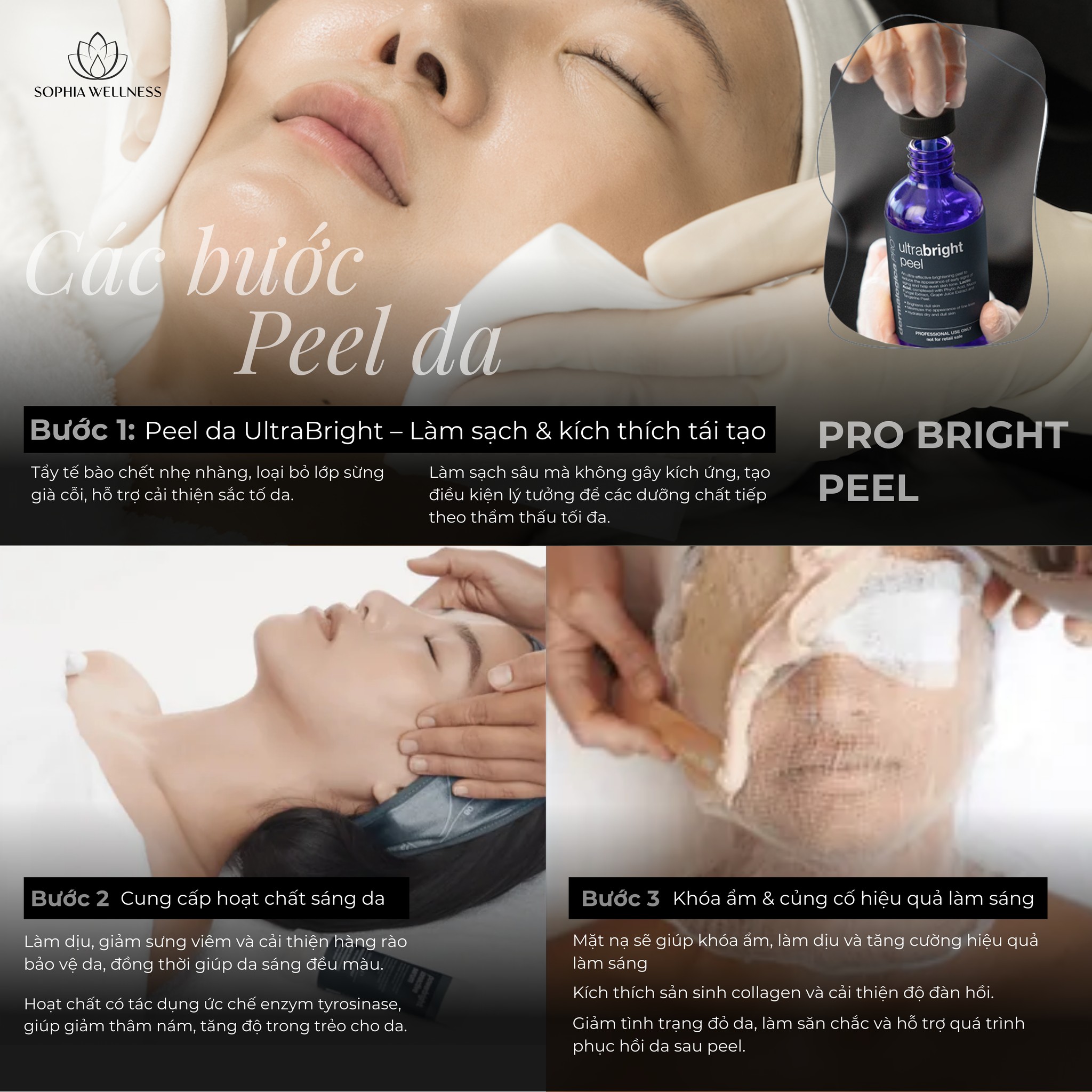 Peel Pro Bright – Da sáng bậc tone, mờ thâm chỉ sau 30 phút!