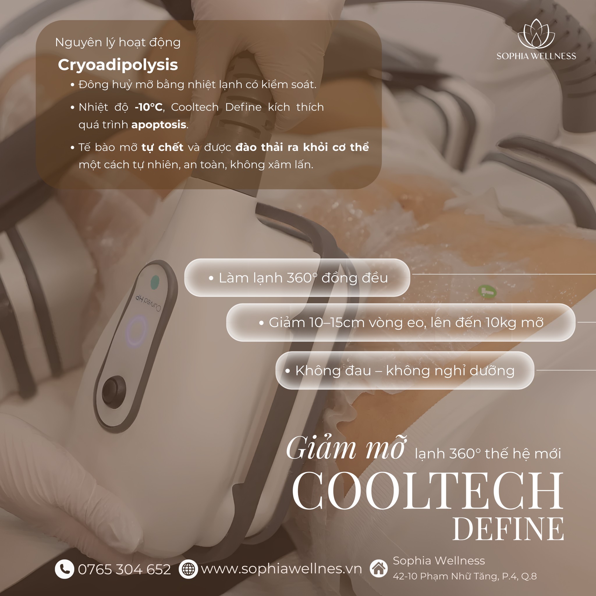 Thon gọn cấp tốc sau 1 buổi với COOLTECH DEFINE – Công nghệ đông huỷ mỡ 360° thế hệ mới
