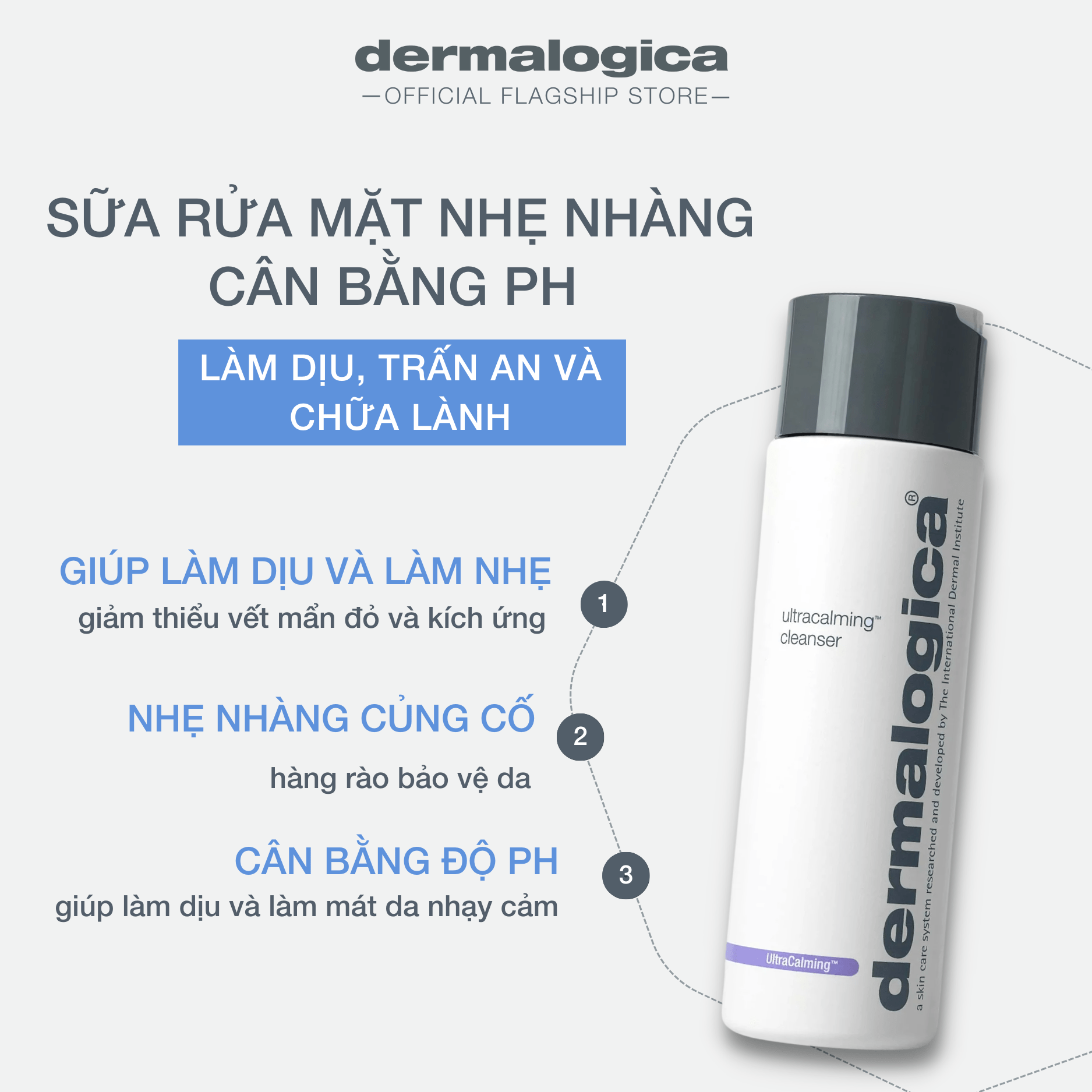 UltraCalming Cleanser - Gel rửa mặt dịu nhẹ cho da nhạy cảm